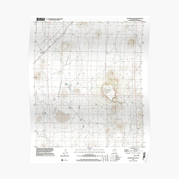 USGS TOPO Map Arizona AZ Paramore Crater 312775 1996 24000 Poster RB1810 product Offical paramore Merch