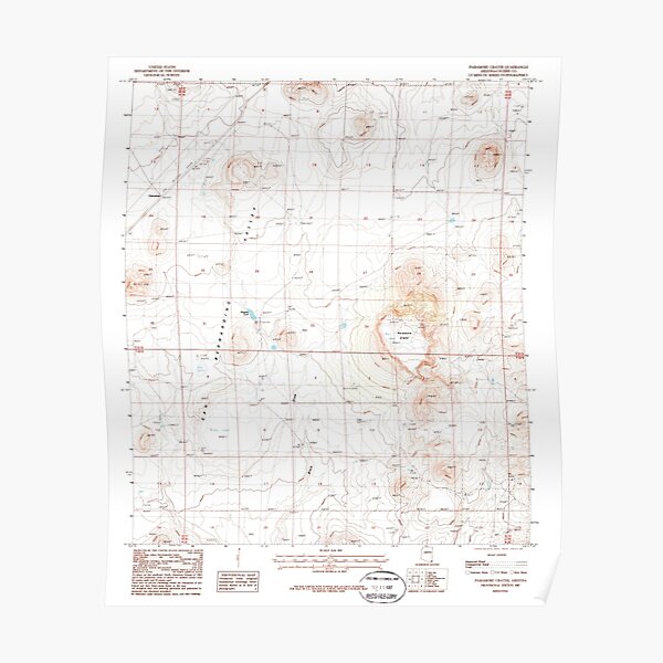 USGS TOPO Map Arizona AZ Paramore Crater 312774 1987 24000 Poster RB1810 product Offical paramore Merch