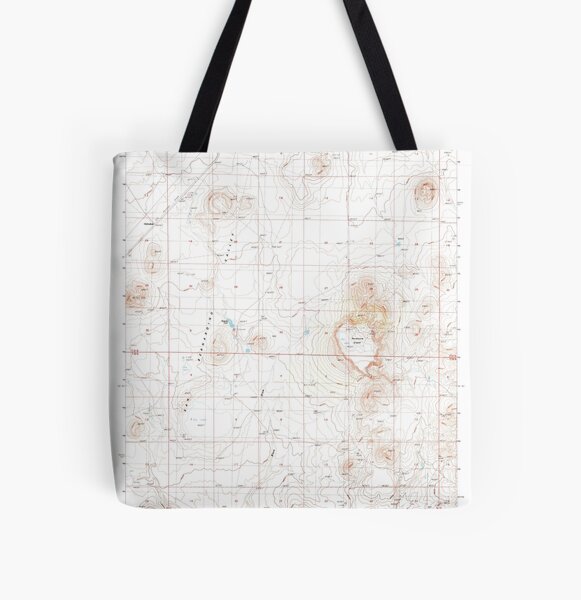 USGS TOPO Map Arizona AZ Paramore Crater 312774 1987 24000 All Over Print Tote Bag RB1810 product Offical paramore Merch